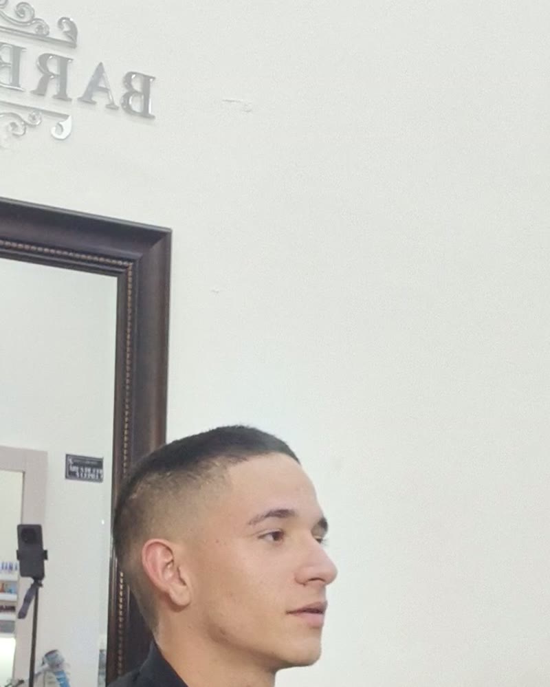 Barbero trabajando